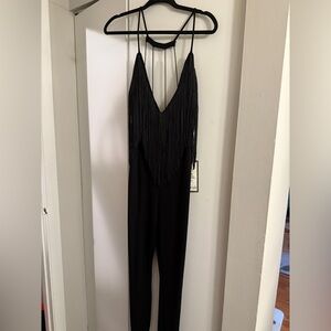 Bebe fringe jumpsuit